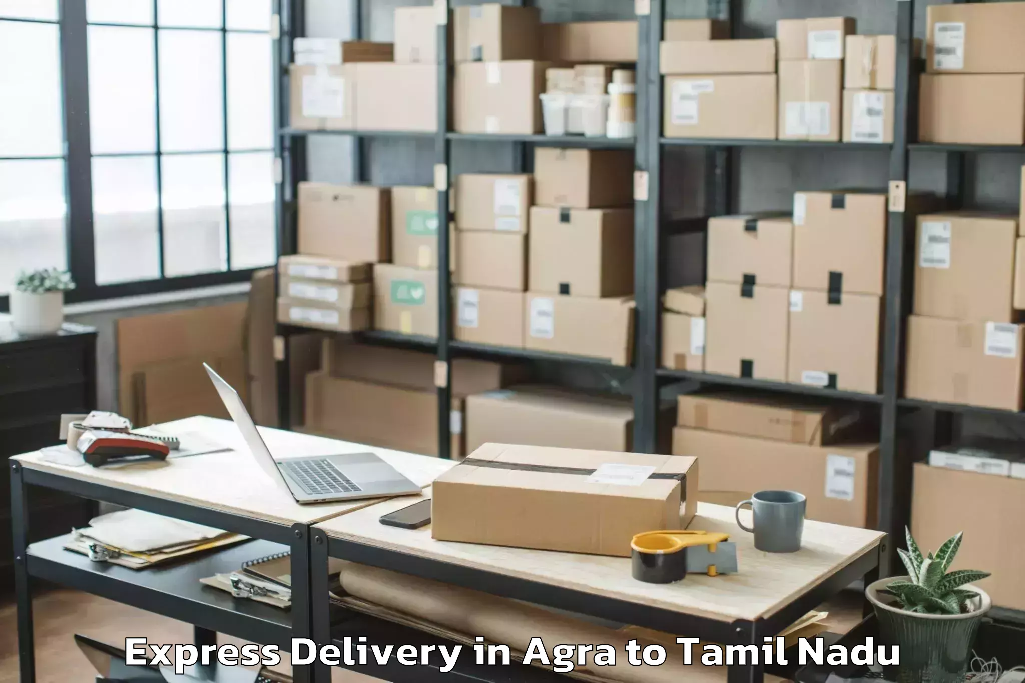 Professional Agra to Poonamallee Express Delivery